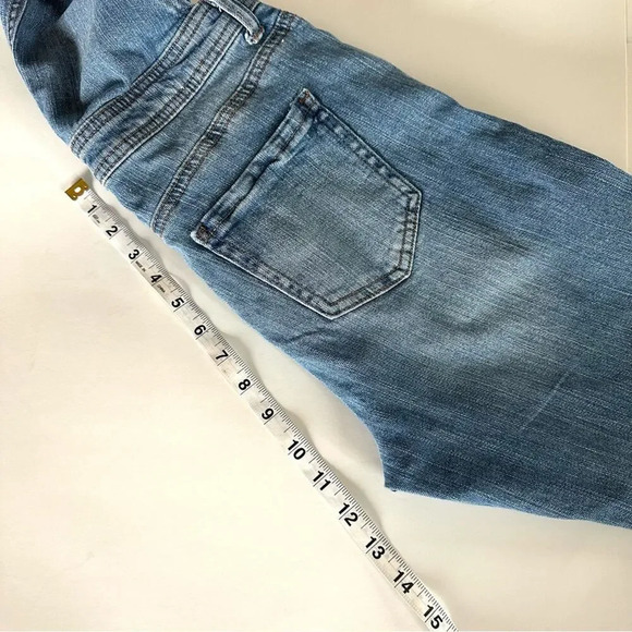 Vanilla Star Distressed Frayed Overall Jeans 99% Cotton Medium - Picture 8 of 11
